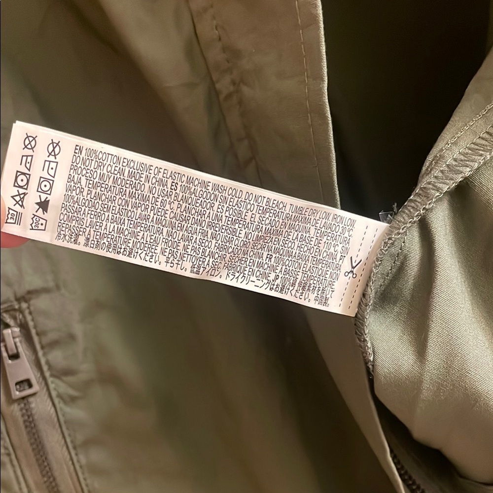 Forever 21 Utility Jacket Green Lightweight Cotton - Picture 6 of 7